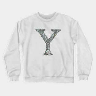 Skull Alphabet Y Crewneck Sweatshirt